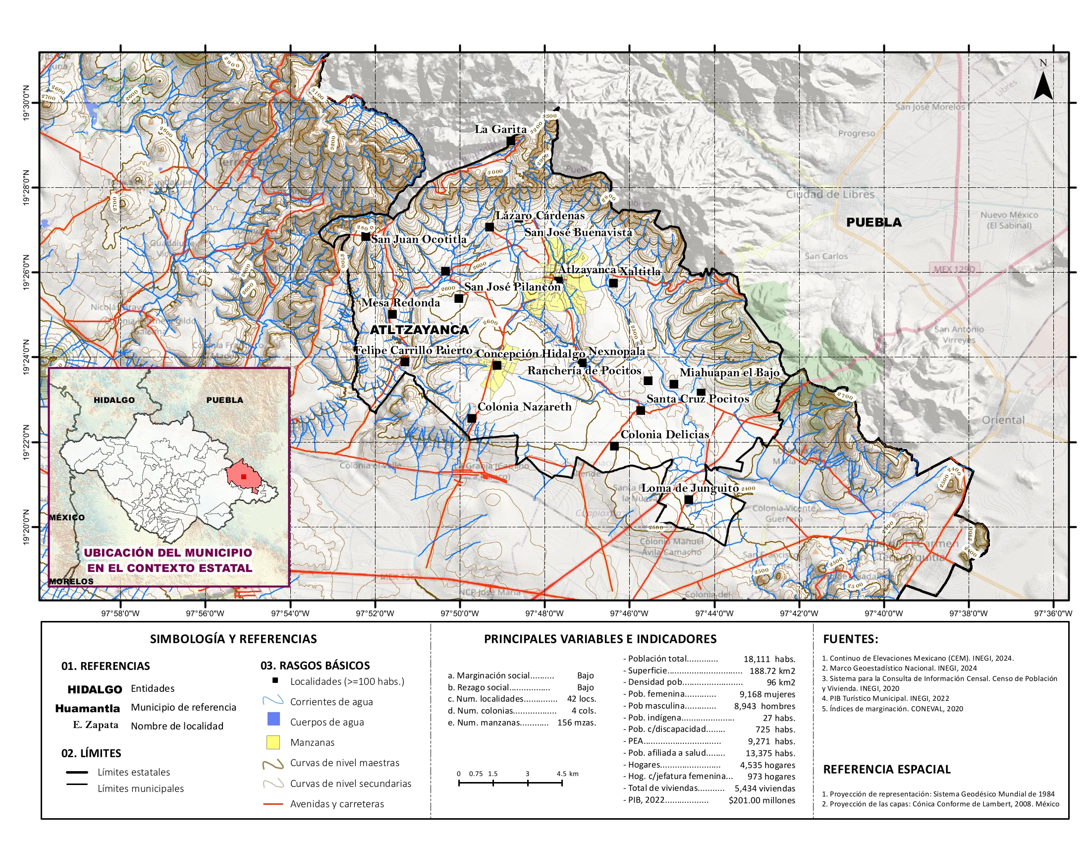 Mapa físico socioeconómico