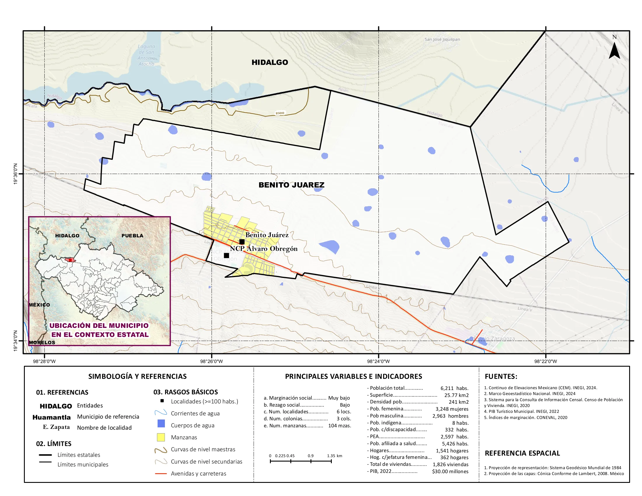 Mapa físico socioeconómico