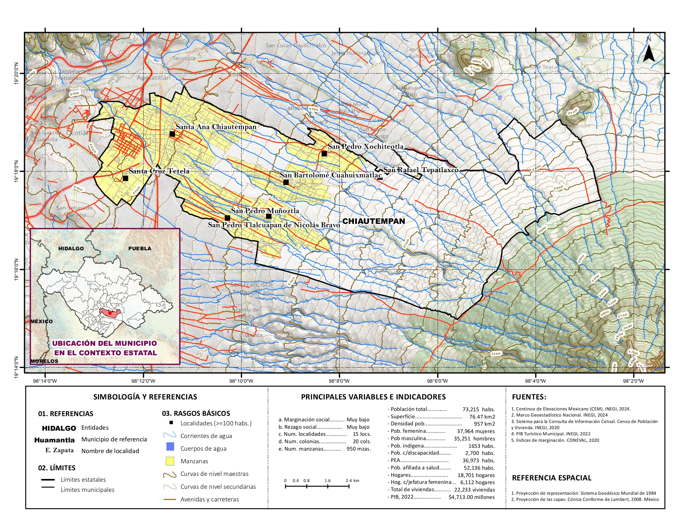 Mapa físico socioeconómico