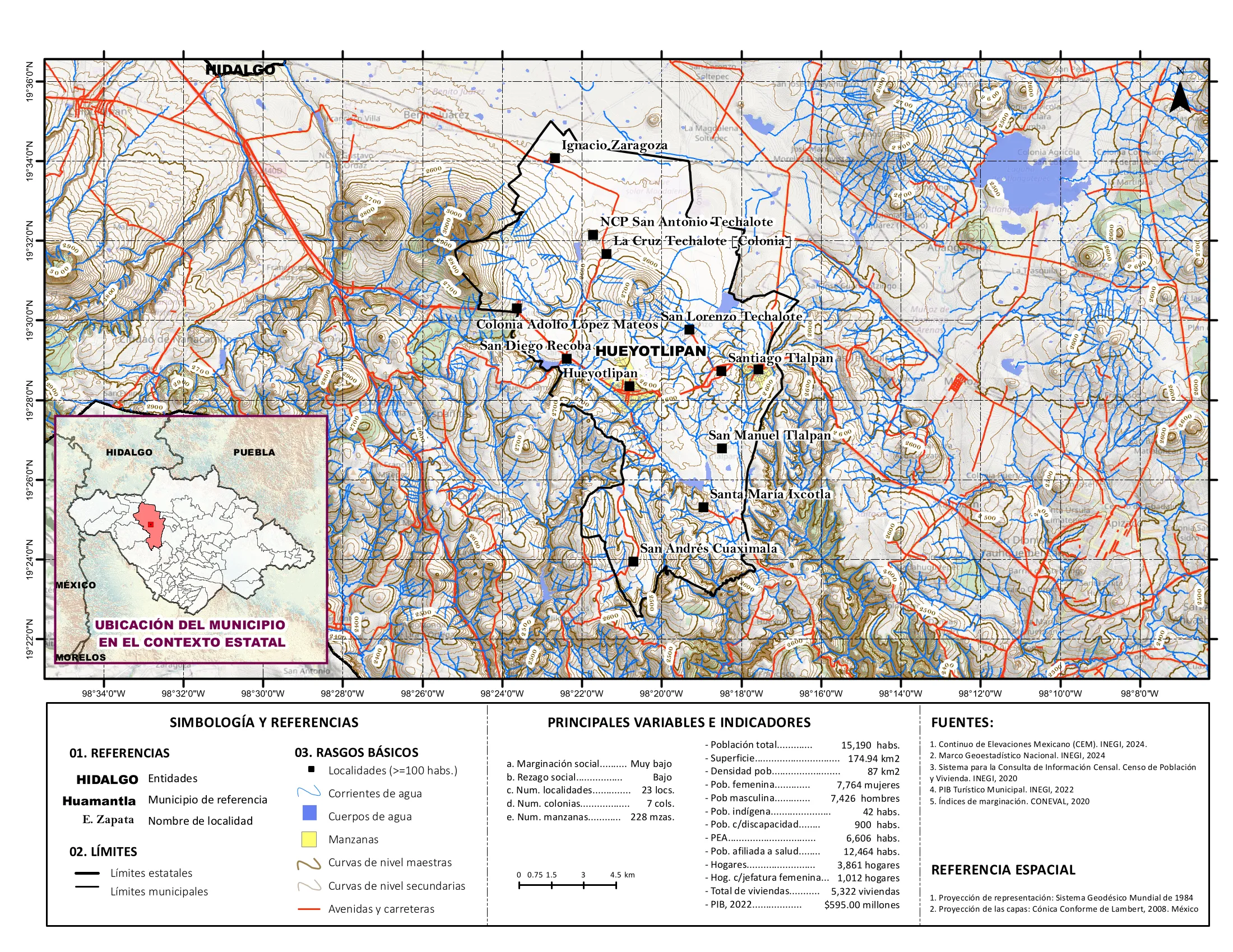 Mapa físico socioeconómico