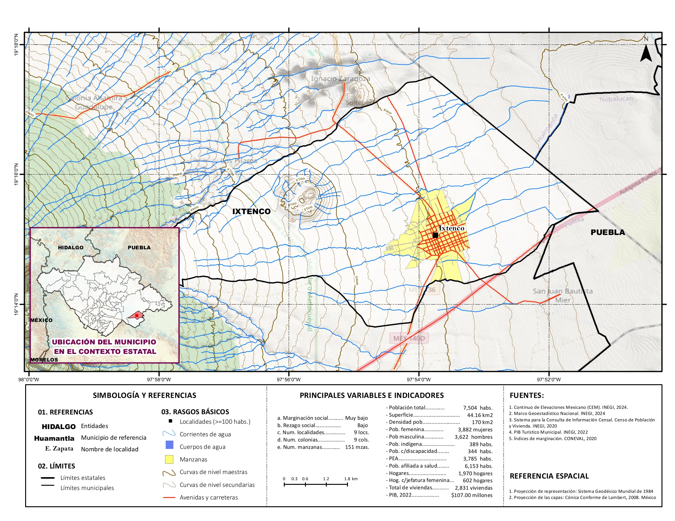Mapa físico socioeconómico