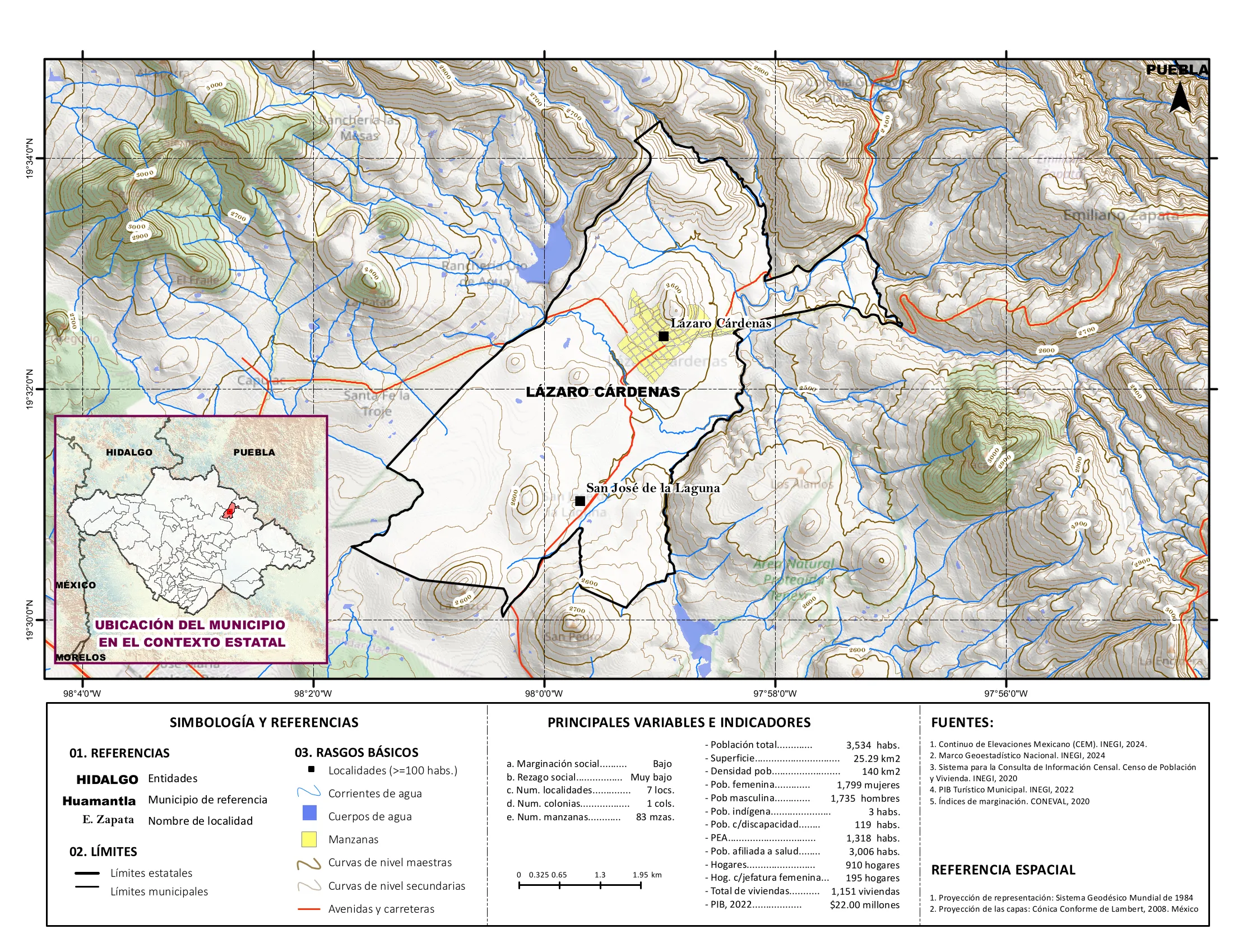 Mapa físico socioeconómico
