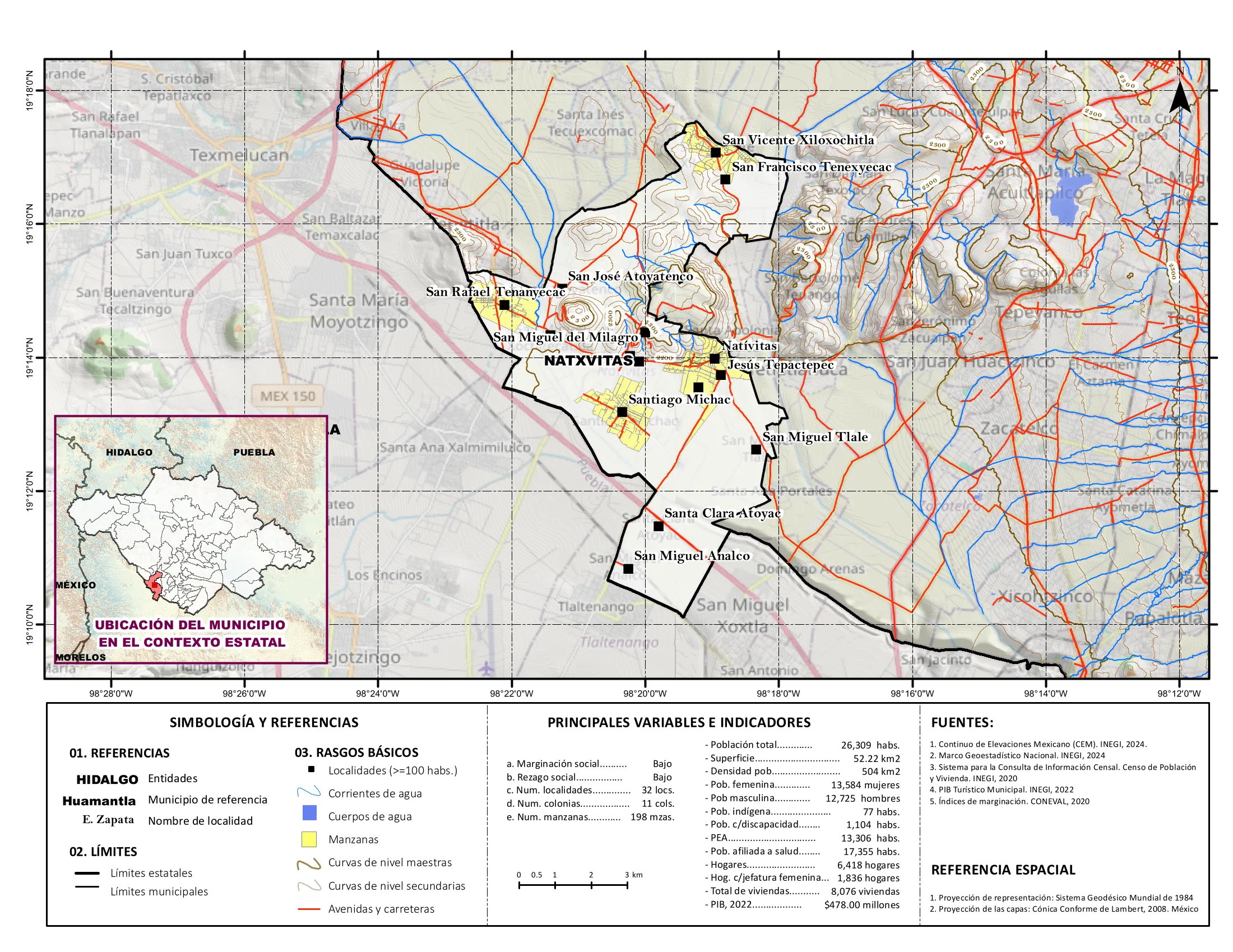 Mapa físico socioeconómico