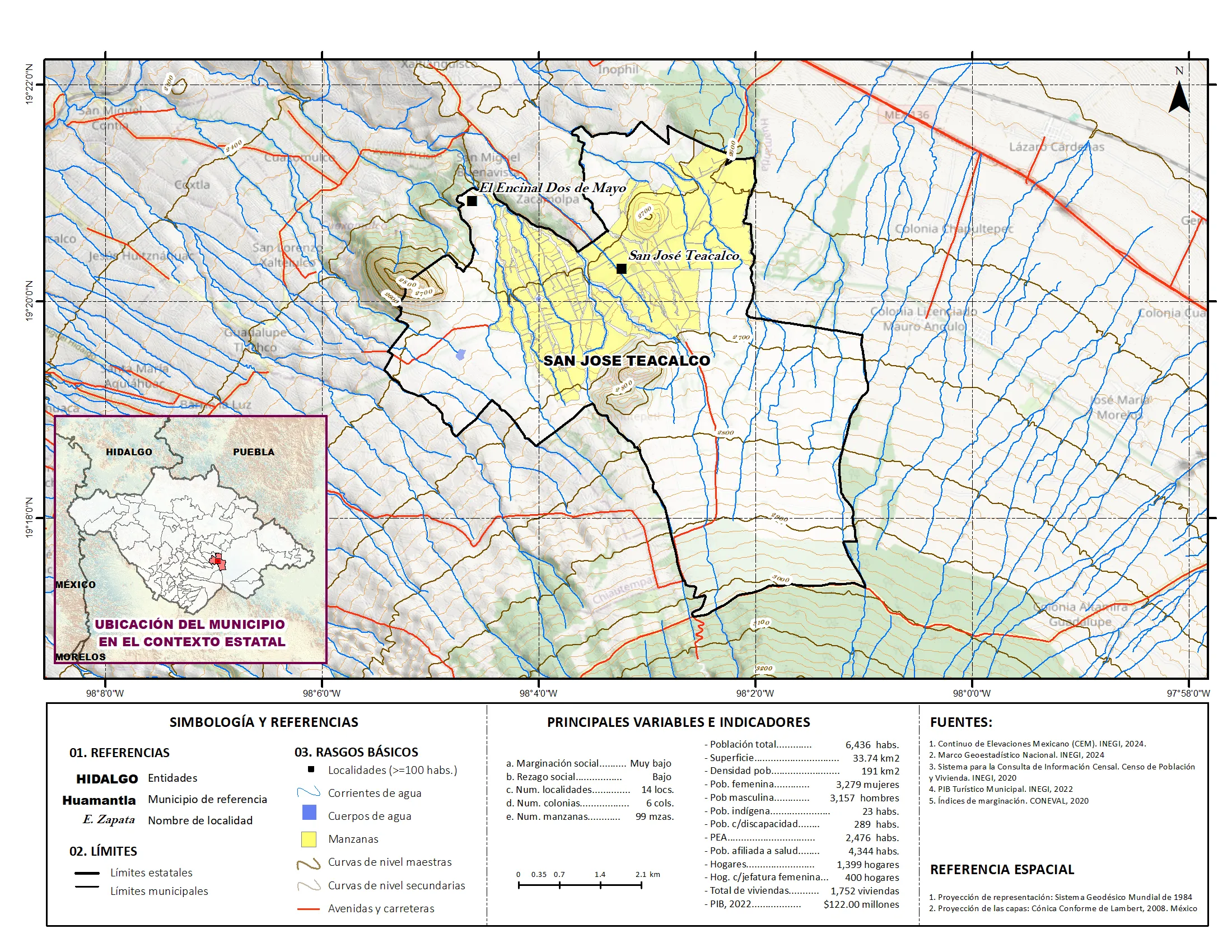 Mapa físico socioeconómico