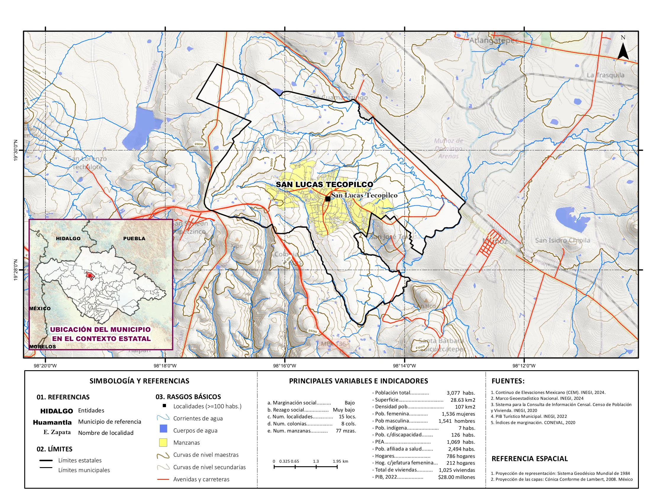 Mapa físico socioeconómico