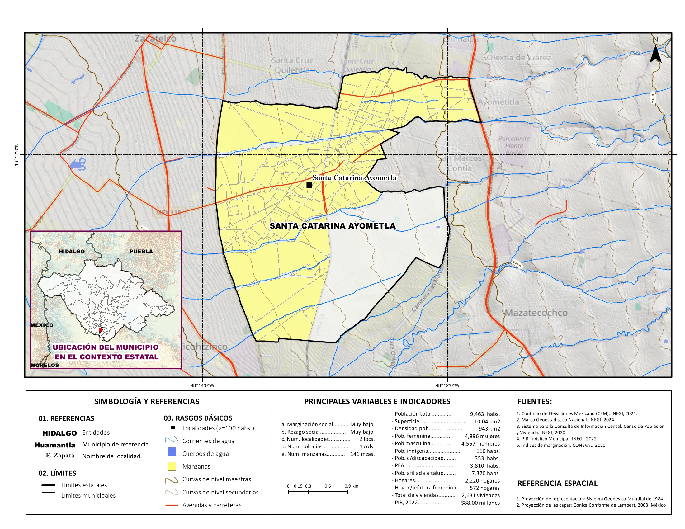 Mapa físico socioeconómico