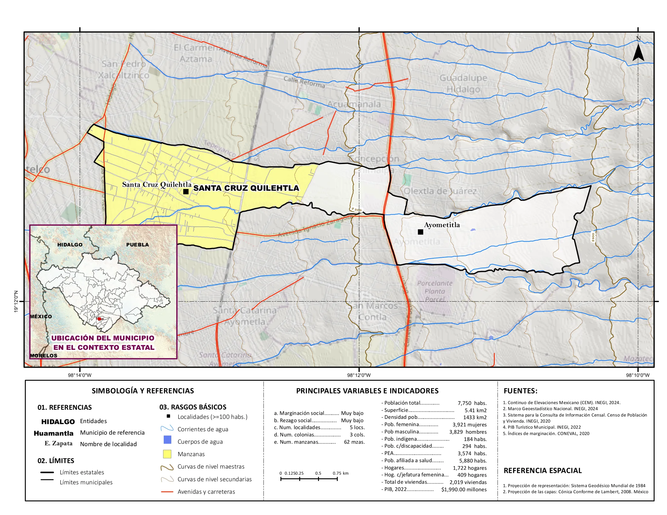 Mapa físico socioeconómico