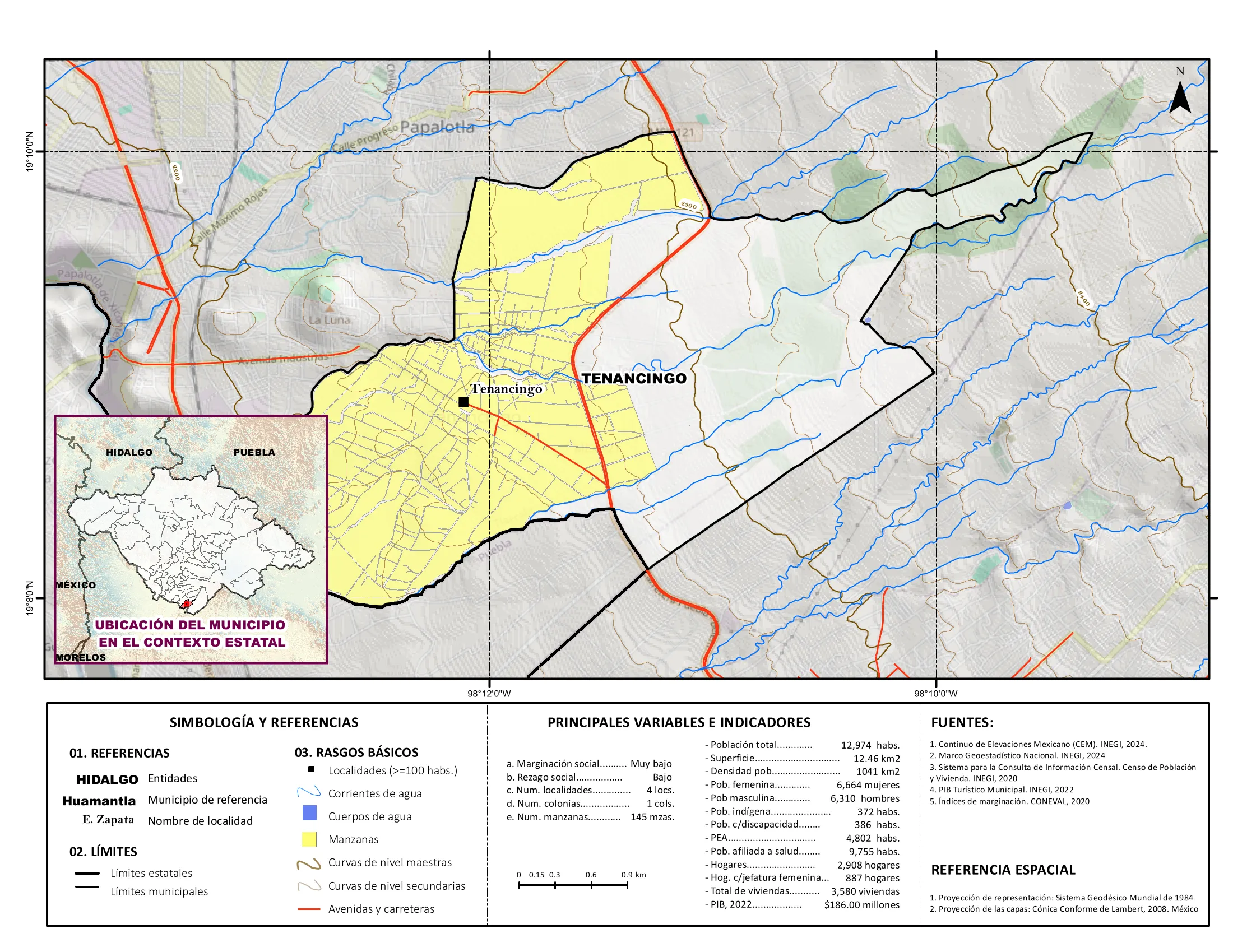 Mapa físico socioeconómico