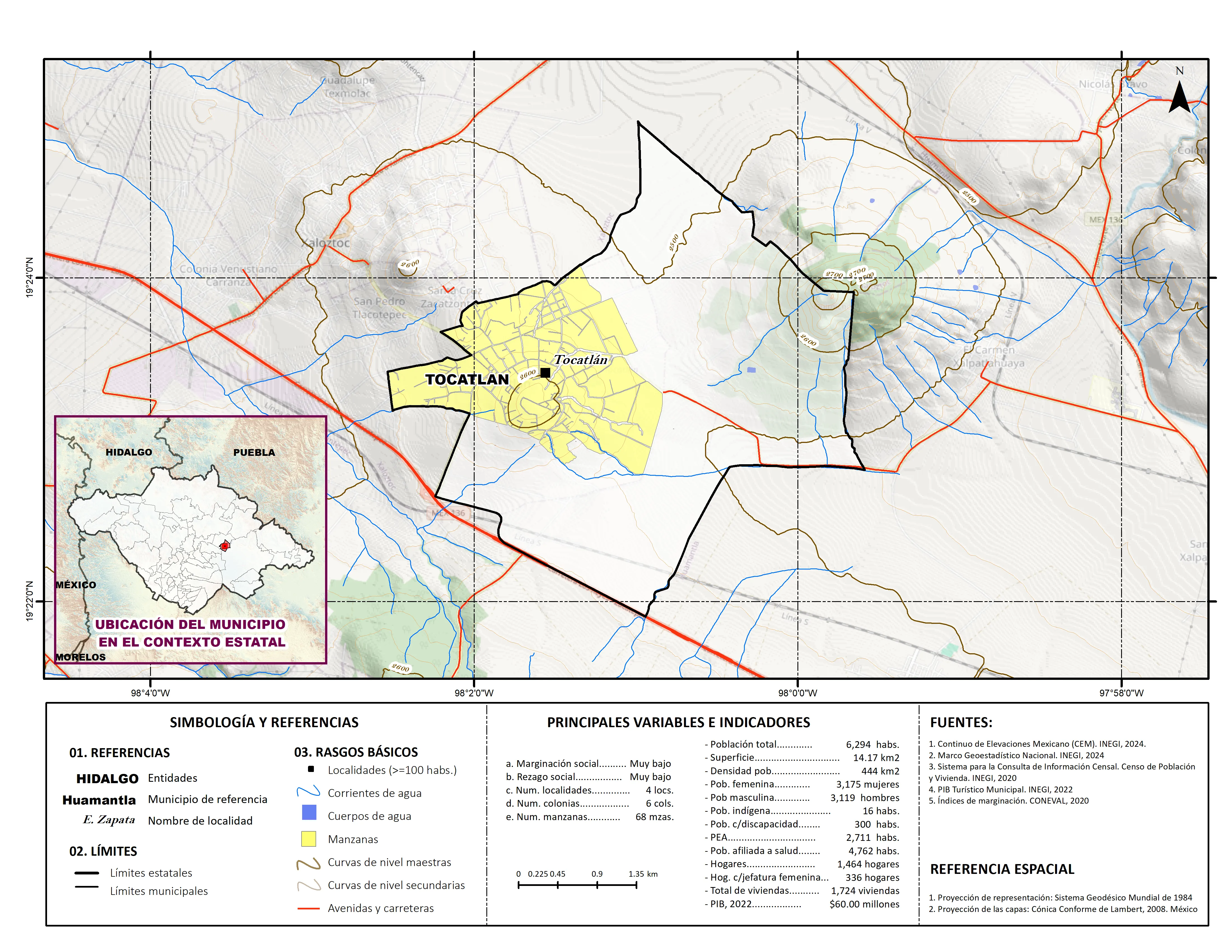 Mapa físico socioeconómico