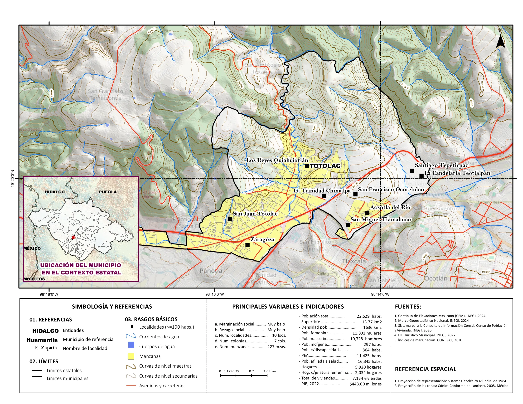 Mapa físico socioeconómico