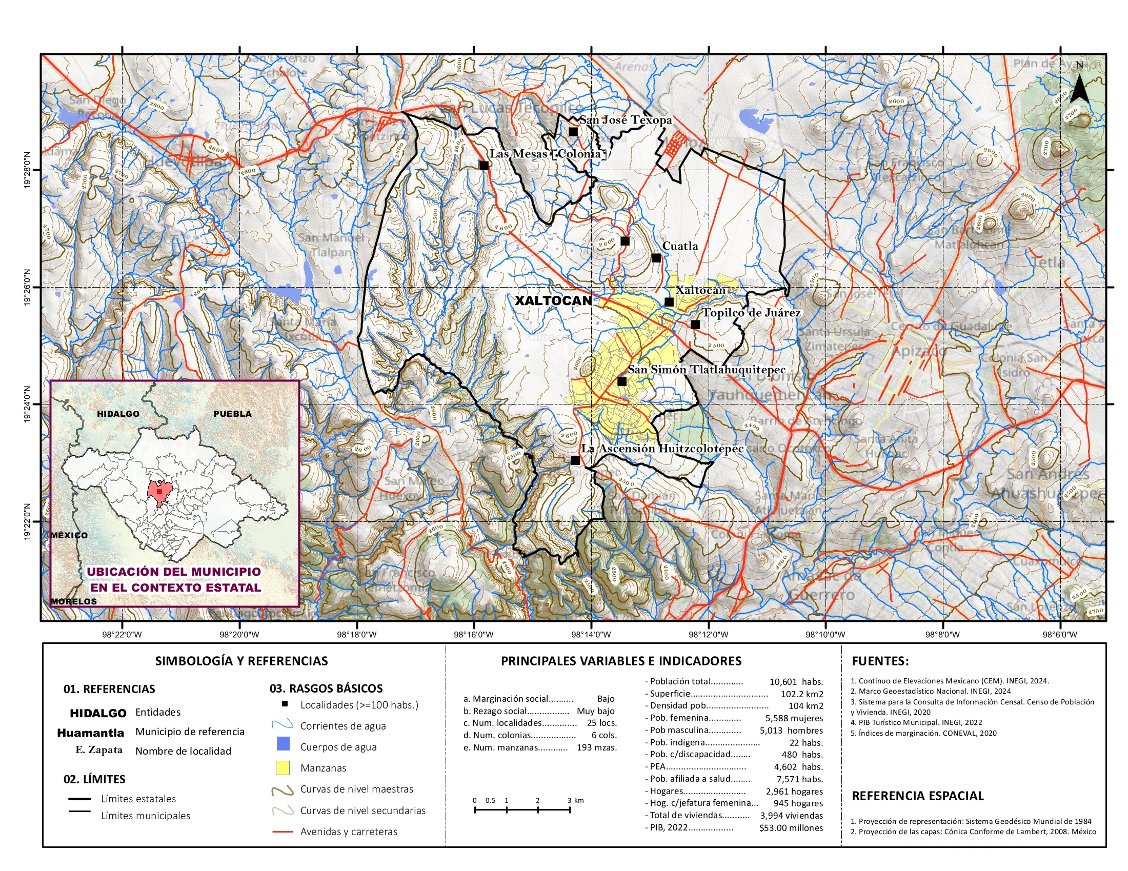 Mapa físico socioeconómico