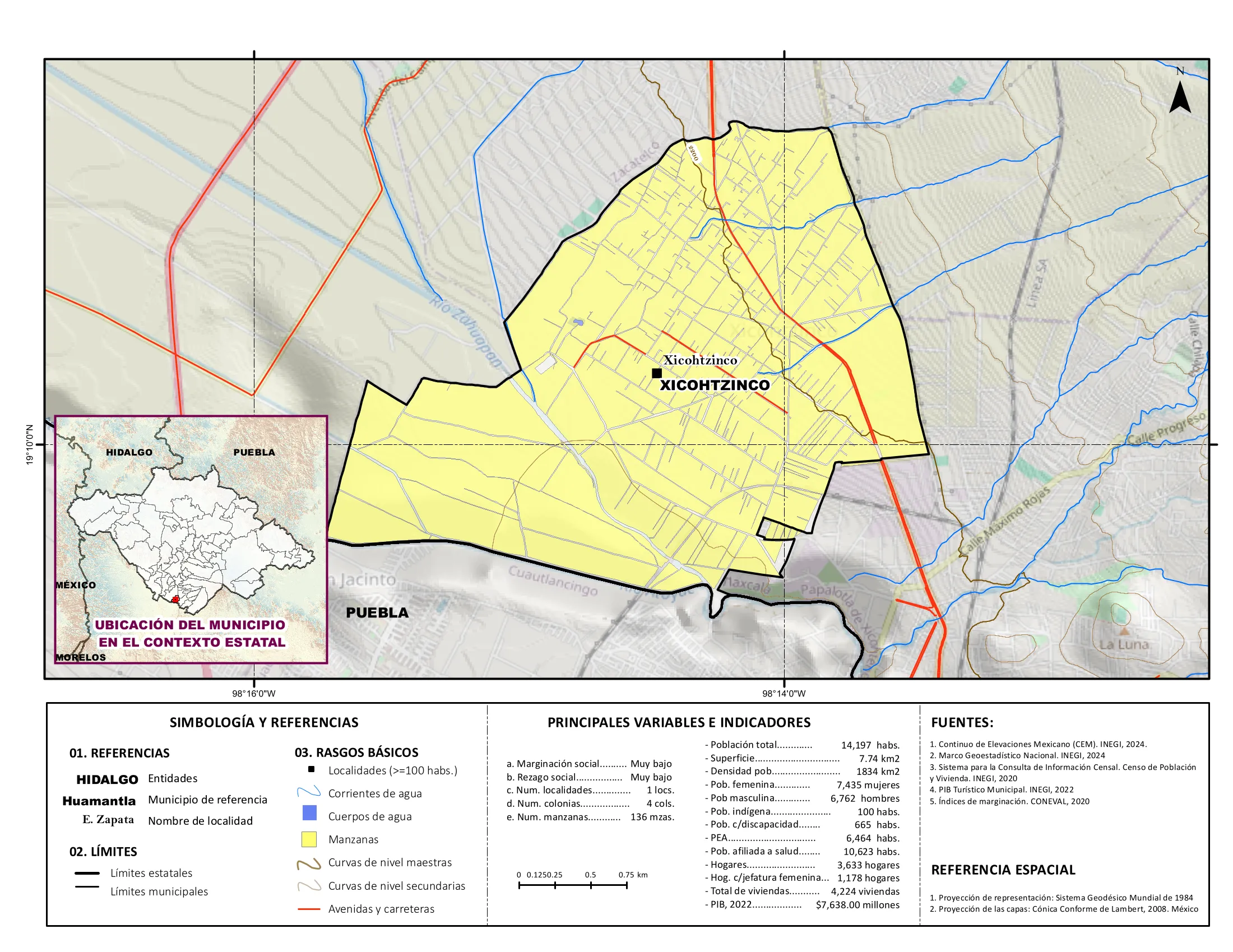 Mapa físico socioeconómico