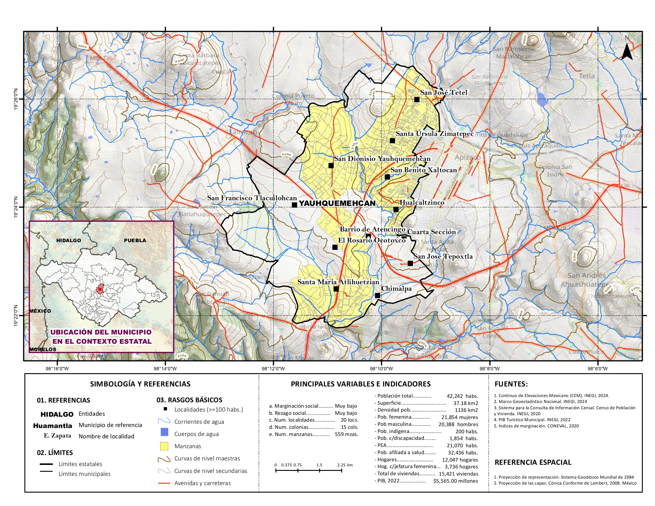 Mapa físico socioeconómico