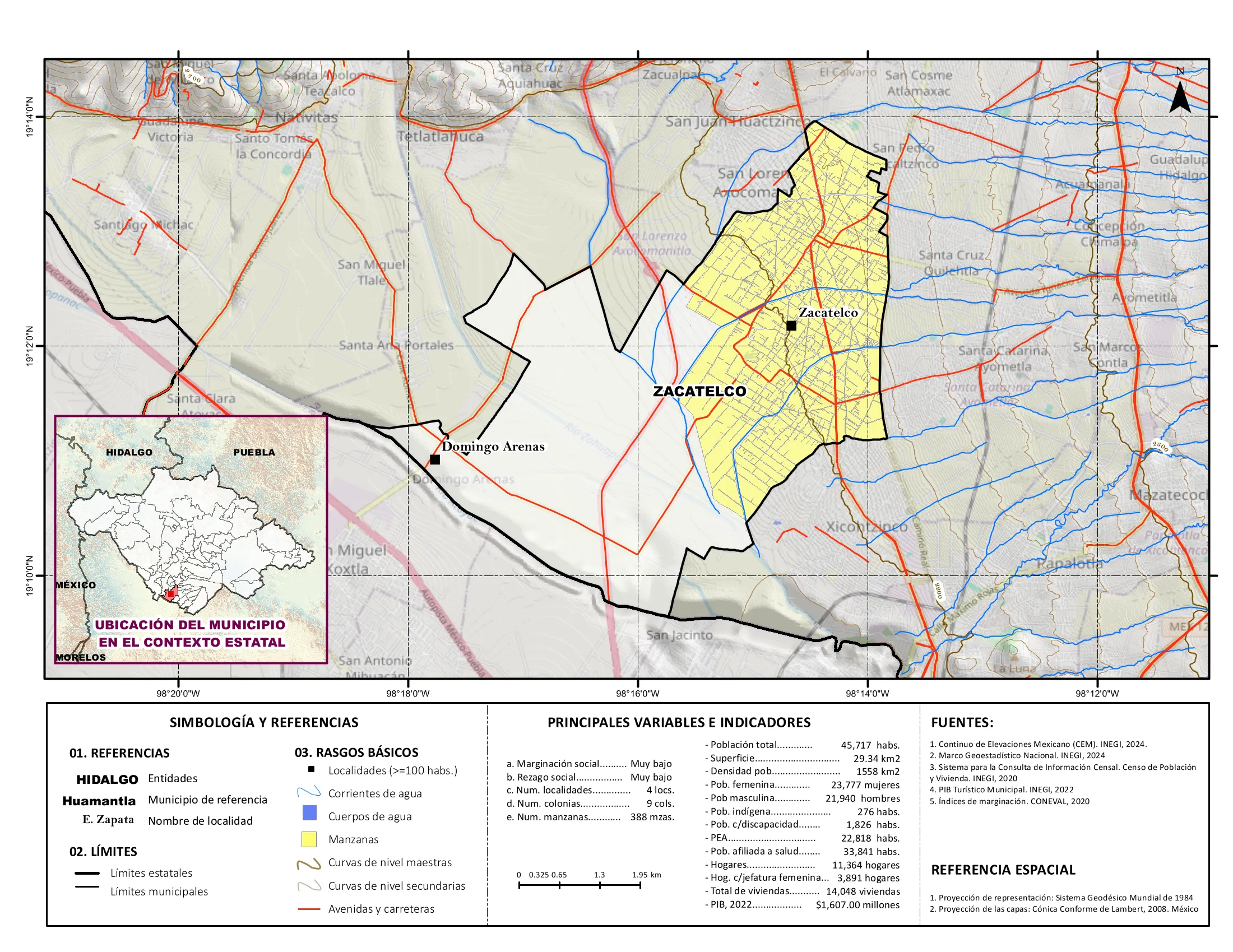 Mapa físico socioeconómico